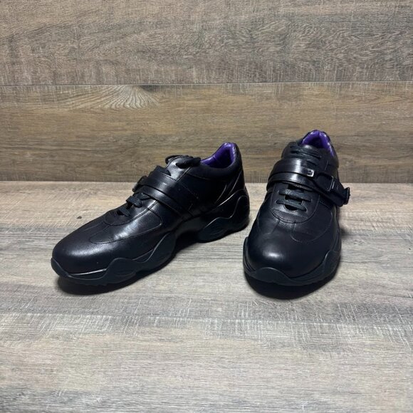 Ralph Lauren Purple Label Black Athletic Trainers Ralph Lauren Purple Label Jaemyn Streetwear Calf Suede  main image 2